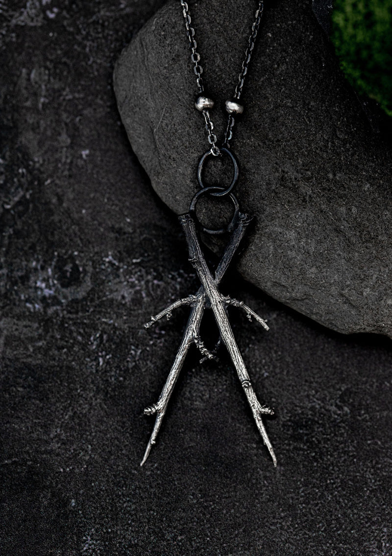 Cailleach - Blackthorn necklace in solid sterling silver