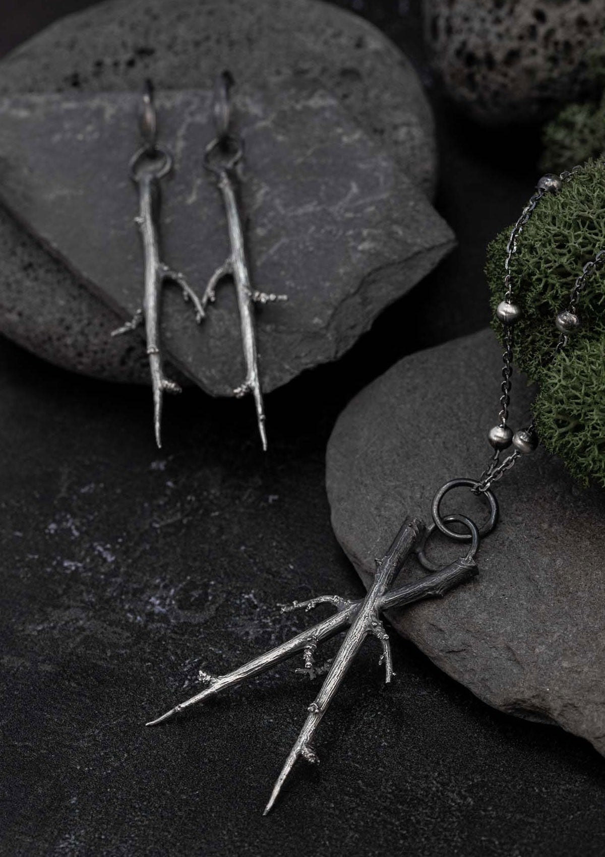 Cailleach - Blackthorn necklace in solid sterling silver