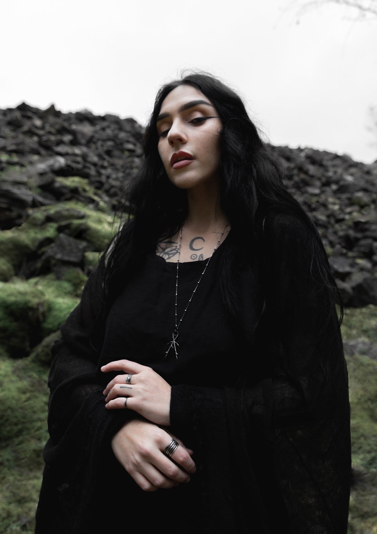 Cailleach - Blackthorn necklace in solid sterling silver