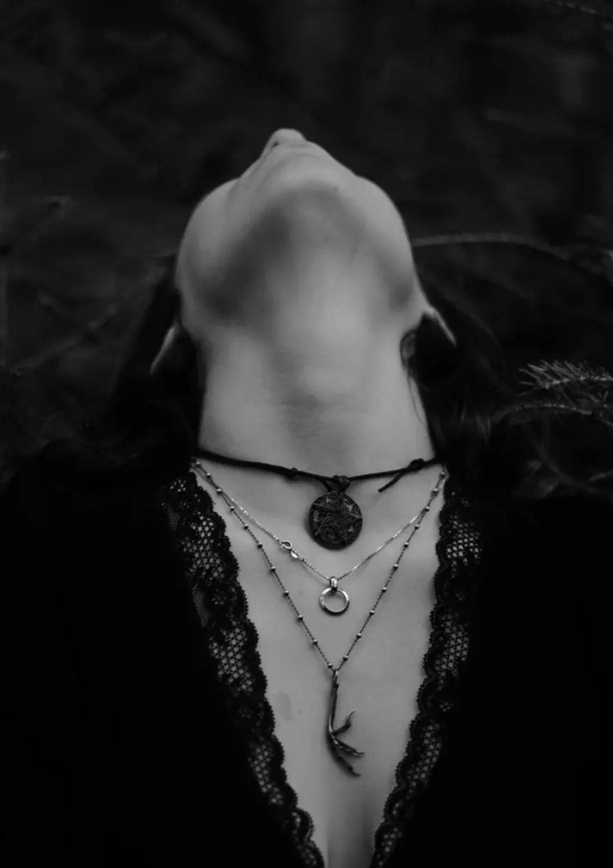 Duibhe - Blackbird talon necklace in solid sterling silver