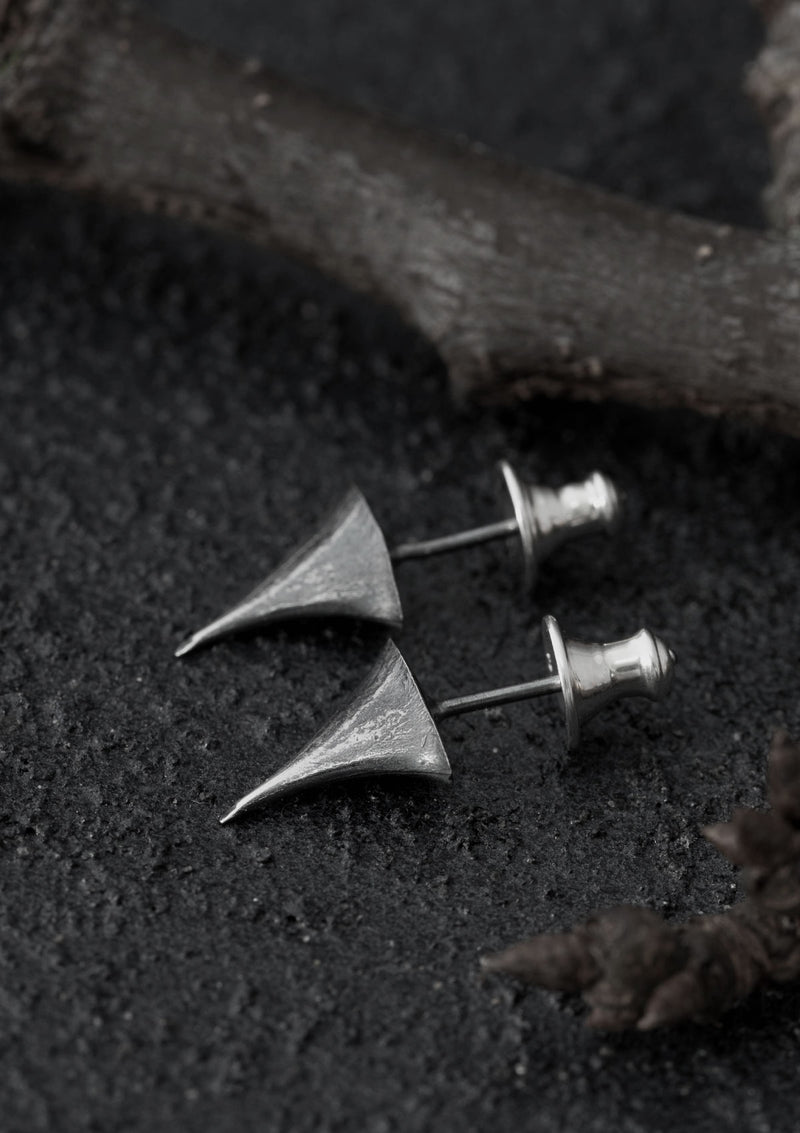 Skera - Rose thorn earrings in solid sterling silver