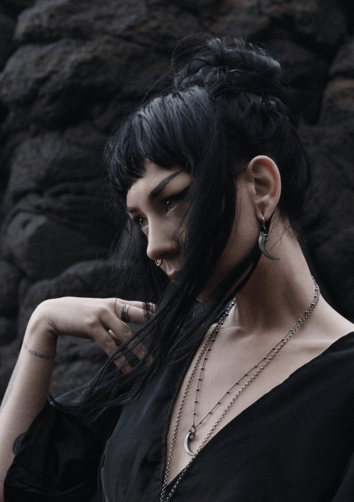 Morrigu - Raven talon earrings in solid sterling silver