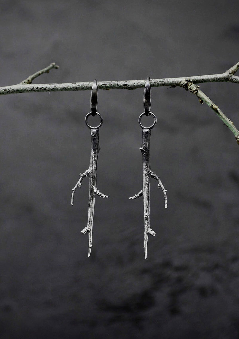 Straif - Blackthorn earrings in solid sterling silver