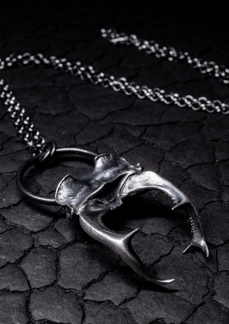 Thunor - Stag Beetle necklace in solid sterling silver