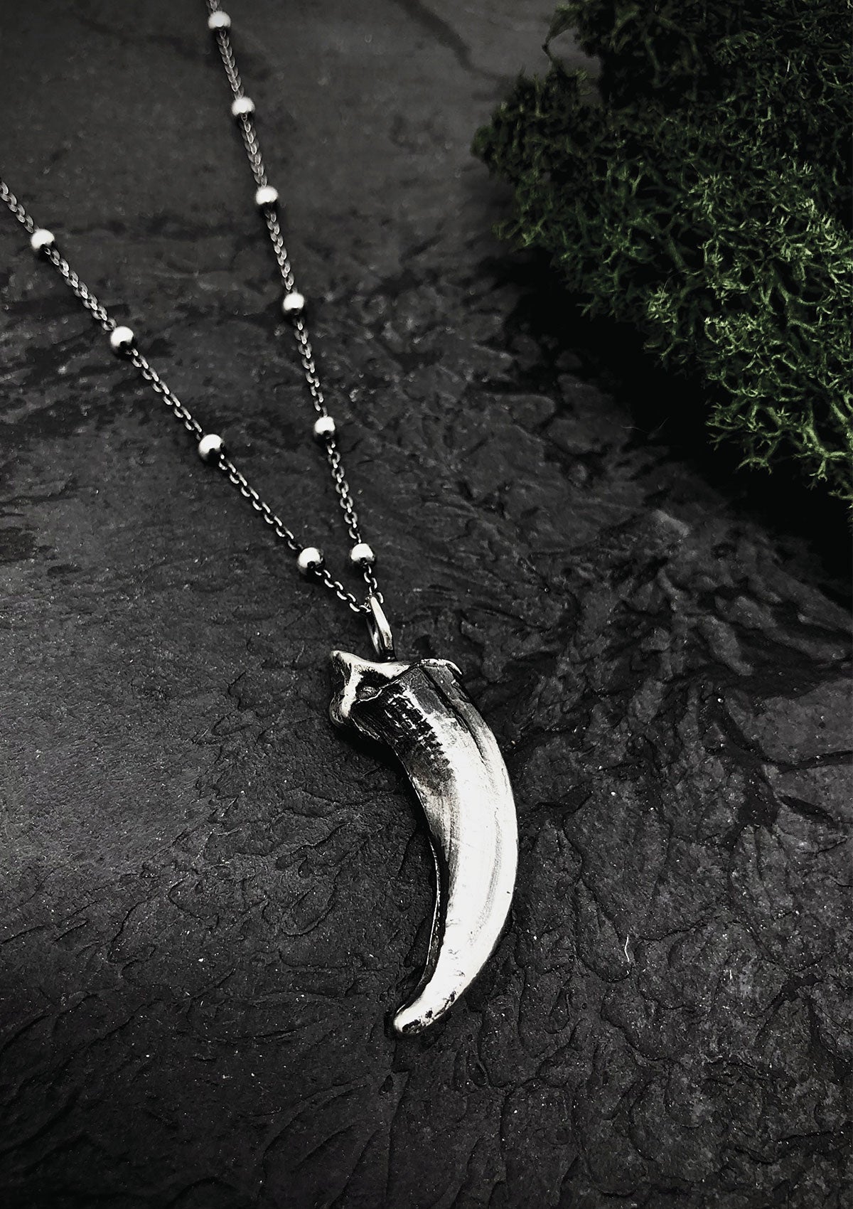 Fenrir - Wolf claw pendant in solid sterling silver - Thorn & Claw Jewellery 