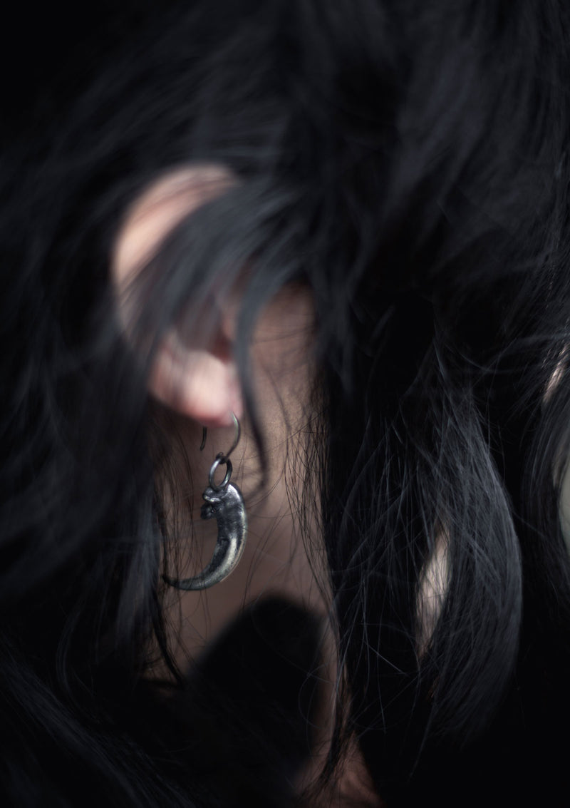 Morrigu - Raven talon earrings in solid sterling silver